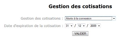 gestion des cotisations